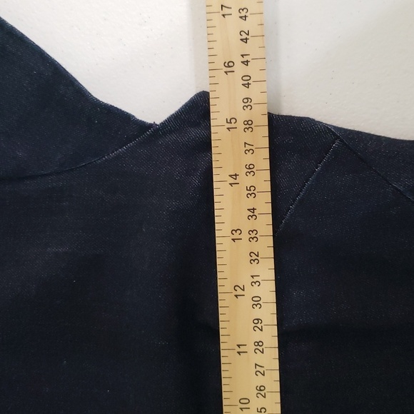 Banana Republic NWT Sheath Jean Dress 0 Blue Denim Dark Wash Short Sleeve Preppy - Picture 13 of 16